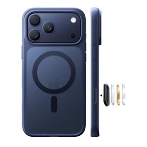 TORRAS Ostand Q1 iPhone 17 Pro Case MagSafe Stand Cover Deep Blue